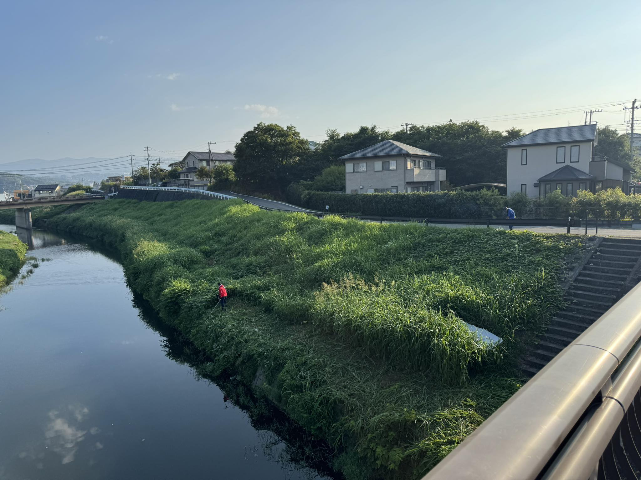 大土肥・来光川沿い草刈り作業